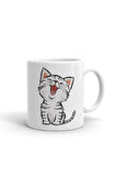 Sevimli Minik Kedi Seramik ithal Porselen Seramik Kupa Bardak