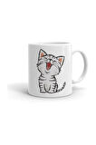 Sevimli Minik Kedi Seramik ithal Porselen Seramik Kupa Bardak