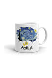 Van Gogh Yıldızlı Gece Seramik ithal Porselen Seramik Kupa Bardak