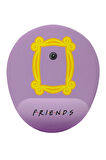 Friends Çerçeve Baskılı Bilek Destekli Kaymaz Buruşmaz Kırılmaz Mouse Pad
