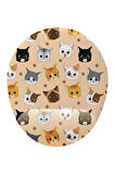 Kedi Desenli Bilek Destekli Kaymaz Buruşmaz Kırılmaz Mouse Pad