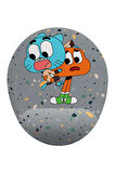 Gumball Ve Darwin Bilek Destekli Kaymaz Buruşmaz Kırılmaz Mouse Pad