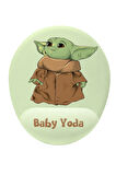 Baby Yoda Grogu Bilek Destekli Kaymaz Buruşmaz Kırılmaz Mouse Pad