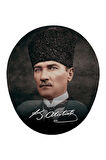Kalpaklı Atatürk Bilek Destekli Kaymaz Buruşmaz Kırılmaz Mouse Pad