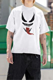 Oversize Venom Film Karakteri Baskılı Unisex Tişört
