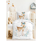 Yenidoğan Kız Bebek Nevresim Takımı %100 Pamuklu Ahu