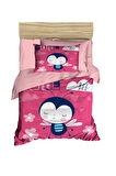 Dijital Baskılı 3d Pamuklu Yenidoğan Bebek Nevresim Takımı Cute Bee Pink