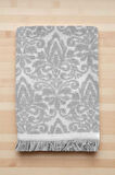 2 Parça Jakarlı Banyo Havlu Takımı %100 Pamuklu 90x150 Cm Arden - Gri