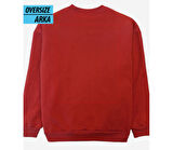 California Vibes Oversize Sweatshirt Kırmızı