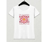 Flora Glow – Feminine Fit T-Shirt Beyaz