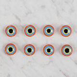  Crafts turuncu 8 li nazar boncuğu düğme - 16