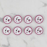  Crafts vişne çürüğü 8 li balık düğme - 572