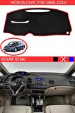 Honda CR-V 1996-2001 İçin Uygun Torpido Koruma Halısı Siyah Kenar Renk Kırmızı