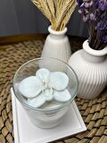 Hediyelik Orkide Bardak Mum Dekoratif Bebek Kokulu Soya Wax Mum Sevgiliye Anneye