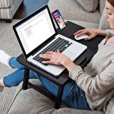 Katlanabilir Eğim Ayarlı Ahşap Portatif Tablet Laptop Sehpası Kitap Çalışma Kahvaltı Keyif Masası
