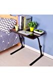 Eğim Yükseklik Ayarlı Katlanır Yatak Üstü Koltuk Kenarı Çok Amaçlı Sehpası Masa 40CMX60CMX67CM-BLACK