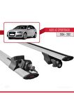 Audi A3 Sportback 2004-2012 Arası ile uyumlu HOOK Model Anahtar Kilitli Ara Atkı Tavan Barı GRİ