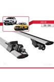 Audi Q3 2011-2018 Arası ile uyumlu HOOK Model Anahtar Kilitli Ara Atkı Tavan Barı GRİ