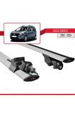 Dacia Dokker 2012 ve Sonrası ile uyumlu HOOK Model Anahtar Kilitli Ara Atkı Tavan Barı GRİ