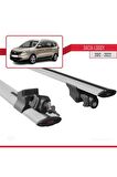 Dacia Lodgy 2012-2022 Arası ile uyumlu HOOK Model Anahtar Kilitli Ara Atkı Tavan Barı GRİ