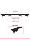 Daihatsu Terios 2006-2016 Arası ile uyumlu HOOK Model Anahtar Kilitli Ara Atkı Tavan Barı SİYAH