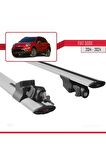 Fiat 500X 2014 ve Sonrası ile uyumlu HOOK Model Anahtar Kilitli Ara Atkı Tavan Barı GRİ