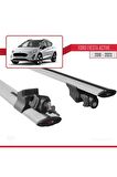 Ford Fiesta ACTİVE 2018-2023 Arası ile uyumlu HOOK Model Anahtar Kilitli Ara Atkı Tavan Barı GRİ
