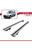 Opel Combo (C) 2001-2011 Arası ile uyumlu HOOK Model Anahtar Kilitli Ara Atkı Tavan Barı GRİ