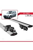 Opel Combo (C) 2001-2011 Arası ile uyumlu HOOK Model Anahtar Kilitli Ara Atkı Tavan Barı GRİ