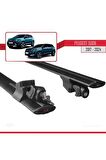 Peugeot 5008 2017 ve Sonrası ile uyumlu HOOK Model Anahtar Kilitli Ara Atkı Tavan Barı SİYAH