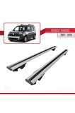 Renault Kangoo 2007-2020 Arası ile uyumlu HOOK Model Anahtar Kilitli Ara Atkı Tavan Barı GRİ