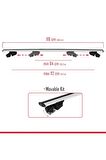 Toyota RAV4 2013-2018 Arası ile uyumlu HOOK Model Anahtar Kilitli Ara Atkı Tavan Barı GRİ