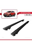 VW Tiguan Allspace 2016-2023 Arası ile uyumlu HOOK Model Anahtar Kilitli Ara Atkı Tavan Barı SİYAH