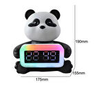 PANDA DİJİTAL SAAT VE TAŞINABİLİR ŞARJLI BLUETOOTH HOPARLÖR LED RGB IŞIKLI BT/TF/USB/FM
