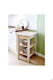 Bekvam Servis Arabası Huş 58x50x85 cm Servis Sehbası-Banyo Düzenleyici Raf