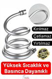 Yüksek Kalite 5 Katman Esnek Kırılmaz Çatlamaz Paslanmaz Sızdırmaz Banyo Duş Musluk Hortum 1,5 mt