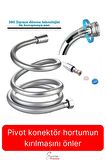 Yüksek Kalite 5 Katman Esnek Kırılmaz Çatlamaz Paslanmaz Sızdırmaz Banyo Duş Musluk Hortum 1,5 mt