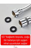 Yüksek Kalite 5 Katman Esnek Kırılmaz Çatlamaz Paslanmaz Sızdırmaz Banyo Duş Musluk Hortum 1,5 mt