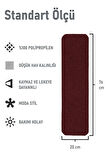 Halıfleks Mega Rip Kaymaz Kauçuk Tabanlı Zemine Tutunan Merdiven Paspası - Bordo