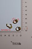 Gold Taşlı Çiçek Piercing Tragus Helix Kıkırdak