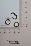 Taşlı Gold Halka Piercing Tragus Helix Kıkırdak