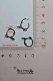 Yıldızlı Halka Piercing Helix Kıkırdak Gümüş Renk