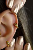 Gold Renkli Yılan Piercing Tragus Helix Kıkırdak Üst Lob