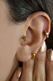 Gold Renkli Yılan Piercing Tragus Helix Kıkırdak Üst Lob