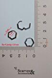 Gümüş Renk Beşgen Halka Piercing Tragus Helix Kıkırdak