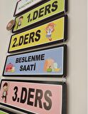 Ahşap Öğretmenim Kaçıncı Dersteyiz Panosu
