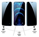 Apple iPhone 12 Mini Hayalet Ekran Koruyucu 6D Kırılmaz Cam Gizlilik Korumalı - Ekranı Tam Kaplar