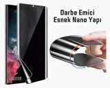 Samsung Galaxy S23 Ultra Kavisli Hayalet Ekran Koruyucu Nano Pet Film - Ultra Darbe Emici Etkin Koruma - Ekranı Tam Kaplar