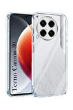 Tecno Camon 30 Uyumlu Şeffaf Silikon Kılıf - Kamera Korumalı Esnek Tam Koruma Kapak