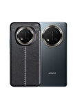 Honor X9C Uyumlu Silikon Kılıf Deri Desenli Kamera Korumalı Darbe Emici Autofocus Kapak